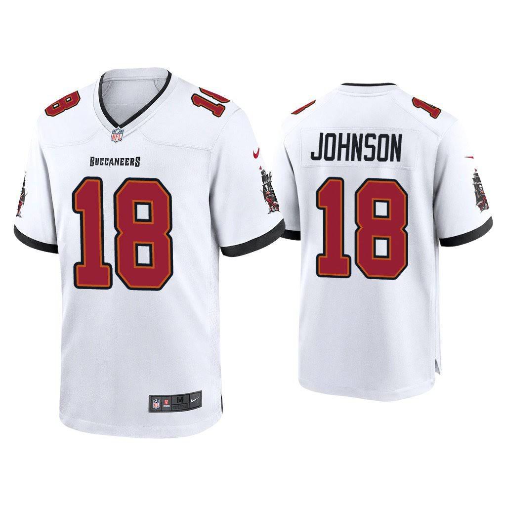 Men Tampa Bay Buccaneers 18 Tyler Johnson Nike White Game Player NFL Jersey